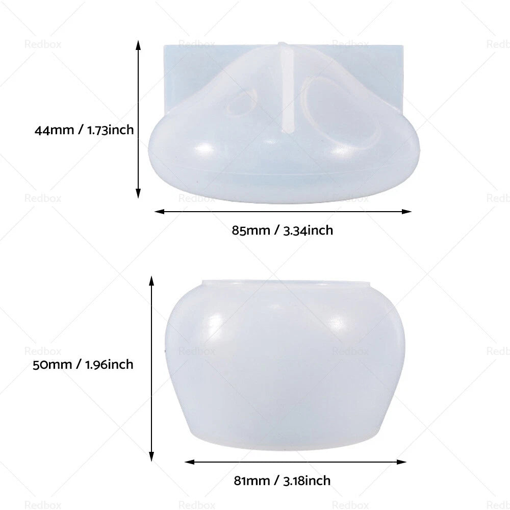 Mushroom Jars Silicone Epoxy Resin Mold for Candy Jewelry Storage
