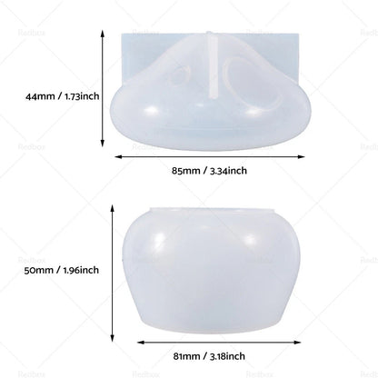 Mushroom Jars Silicone Epoxy Resin Mold for Candy Jewelry Storage
