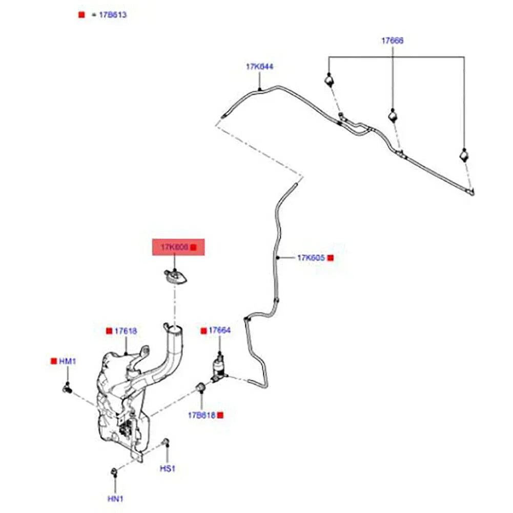 Windshield Wiper Fluid Reservoir Cover for Ford Mondeo