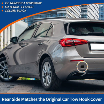 Rear Tow Hook Cover for Mercedes-Benz A W177 (2019-2023) Black