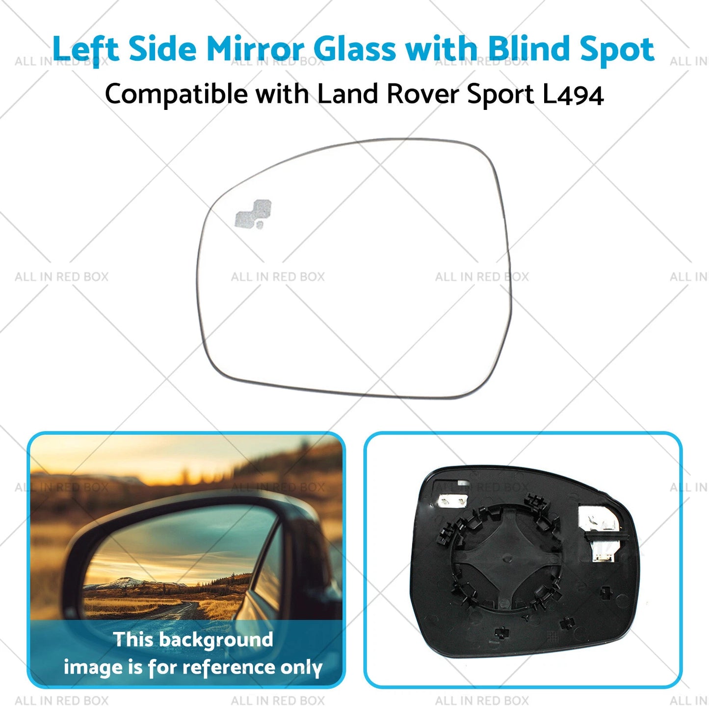 Left Side Mirror Glass with Blind Spot for Land Rover Sport (2014-2021)