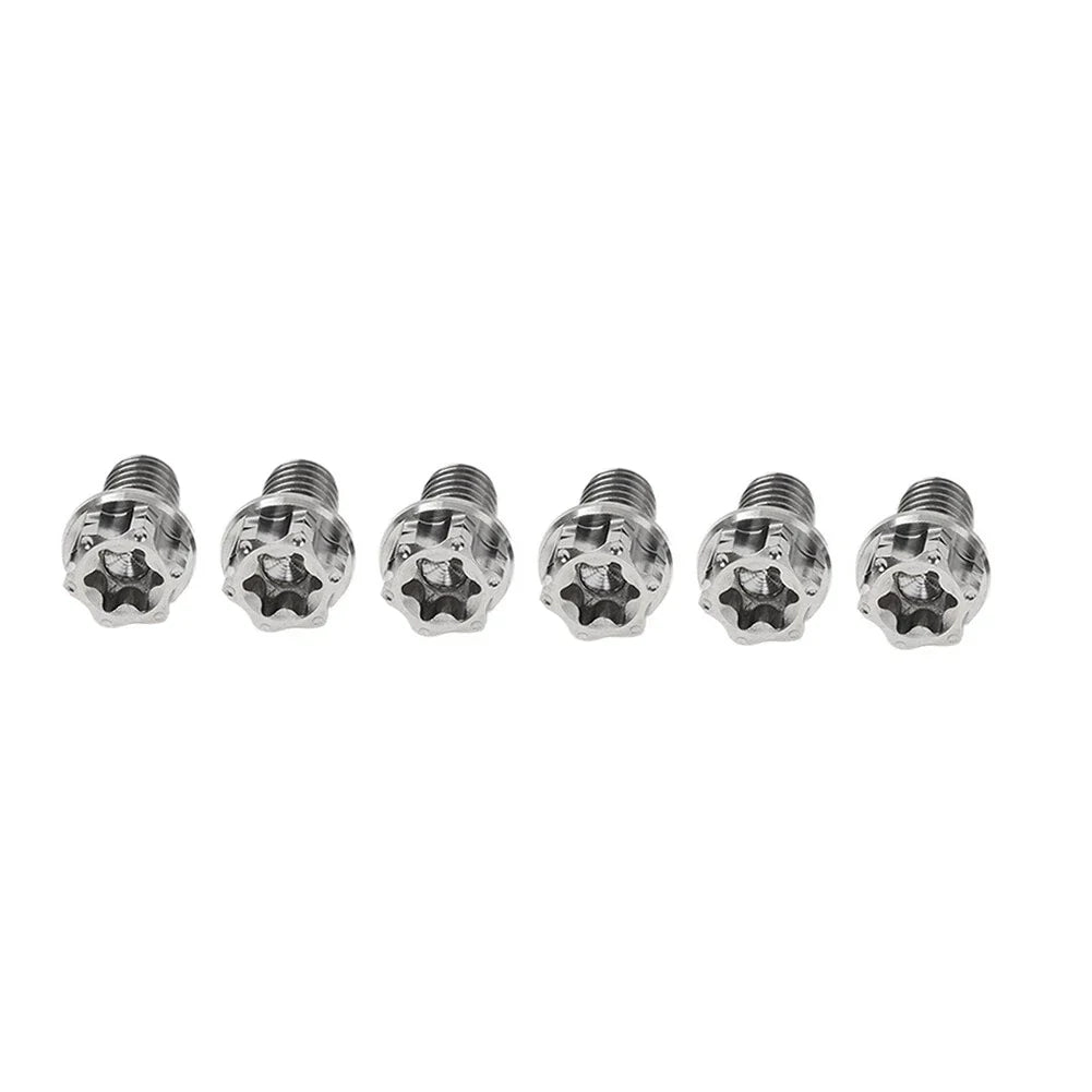 6 x M8x10mm Titanium Torx Head Flange Screws for Motorcycle Bike