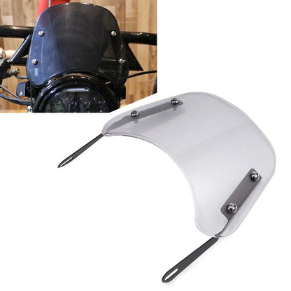 5-7'' Round Headlight Windscreen for Universal Fit Motor Clear