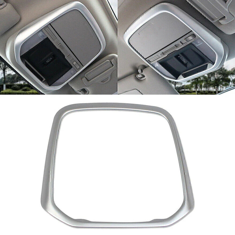 Matte Silver ABS Front Reading Light Frame Trim for Subaru Forester (2019-2020)