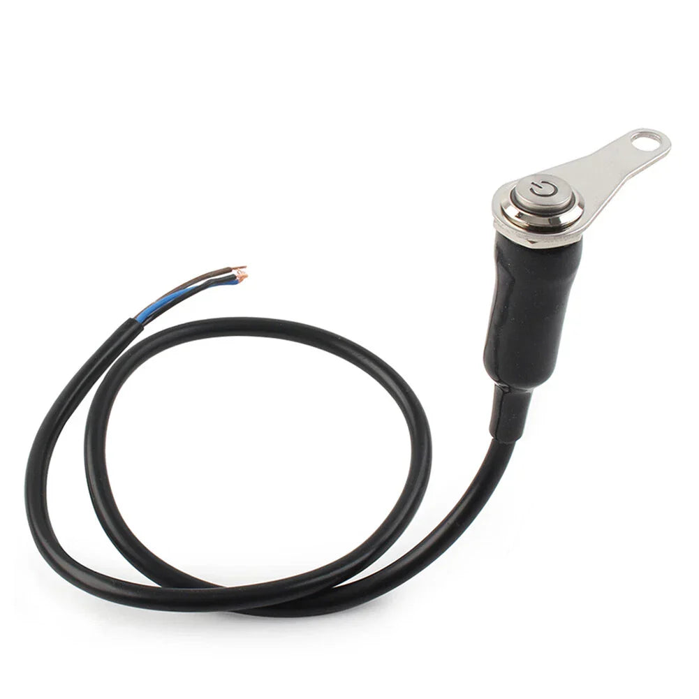 Green Push Button ON/OFF Switch for Motorcycle Handlebar Headlight Fog Light