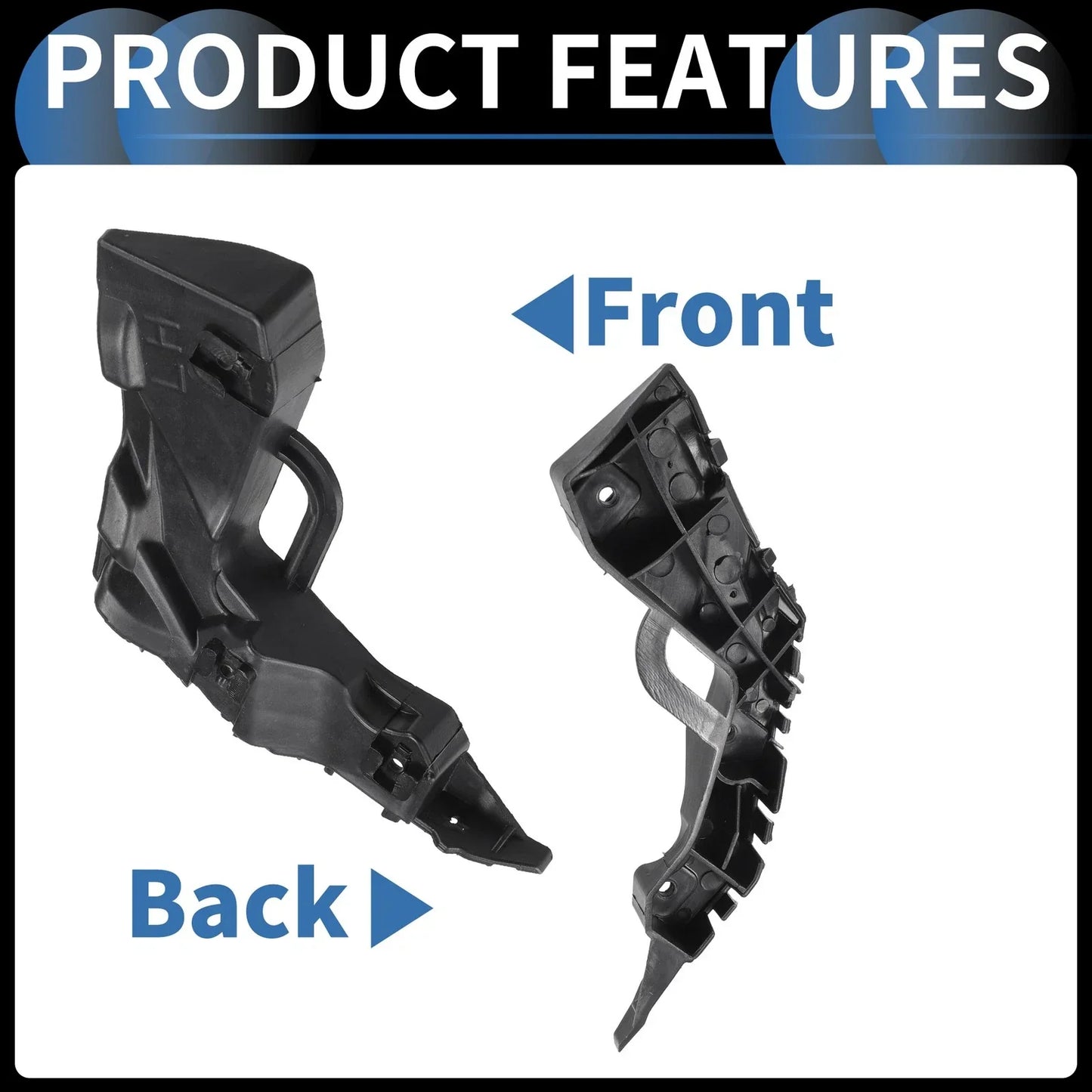 Left Front Bumper Retainer Bracket for Hyundai Elantra (2017-2018)