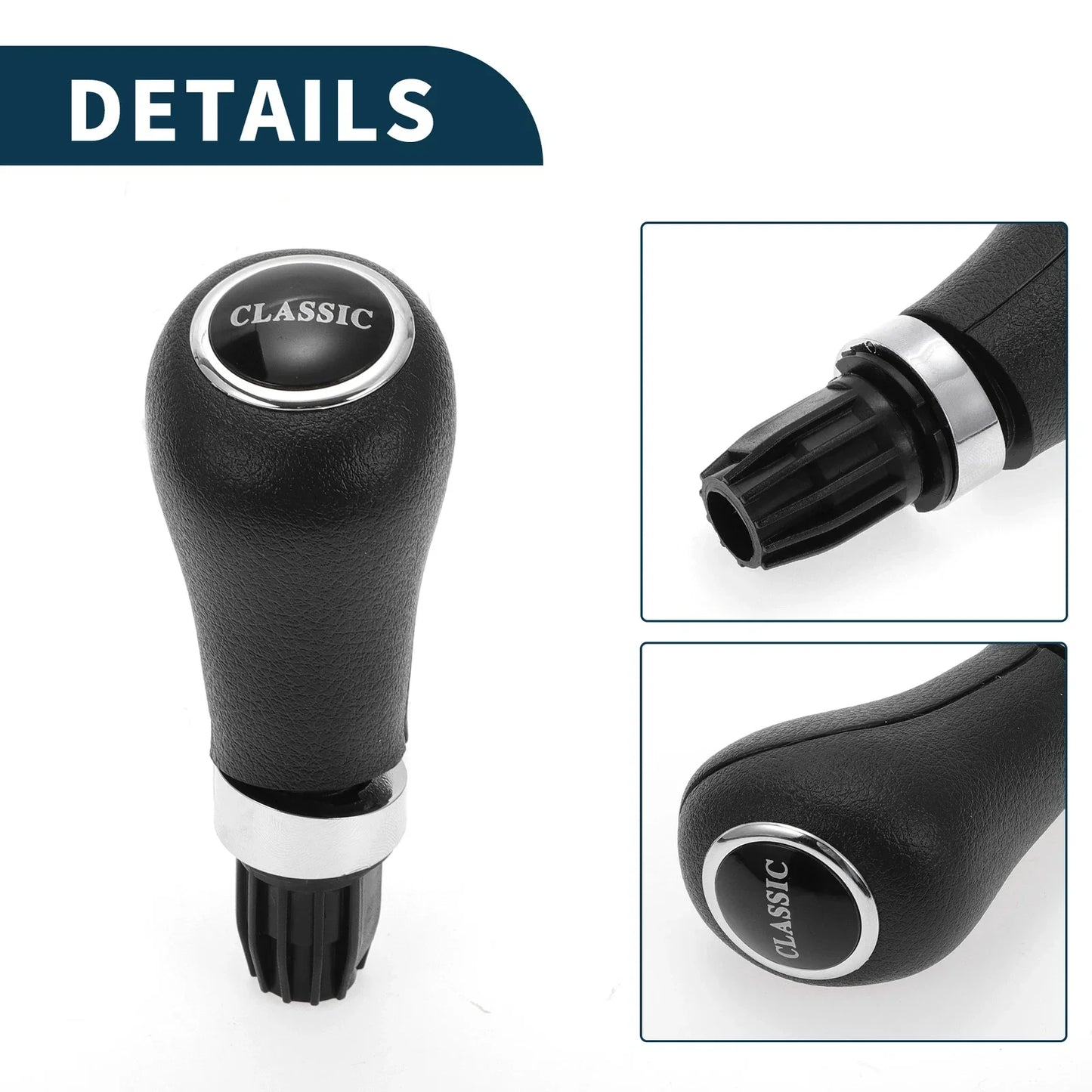 Automatic Gear Shifter Knob for Mercedes-Benz C-Class (2000-2019) Black Plastic
