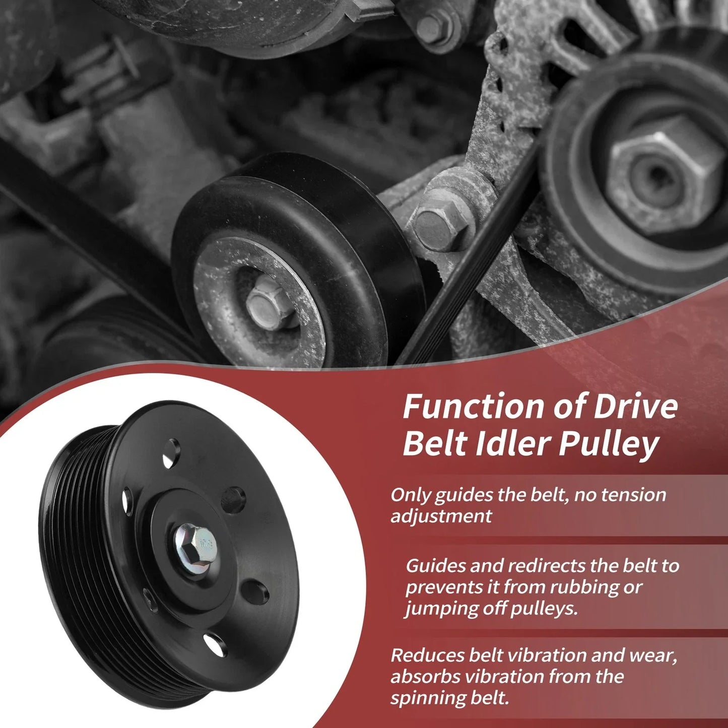 Accessory Drive Belt Idler Pulley for Dodge Ram 2500 3500 4500 (2010-2023)