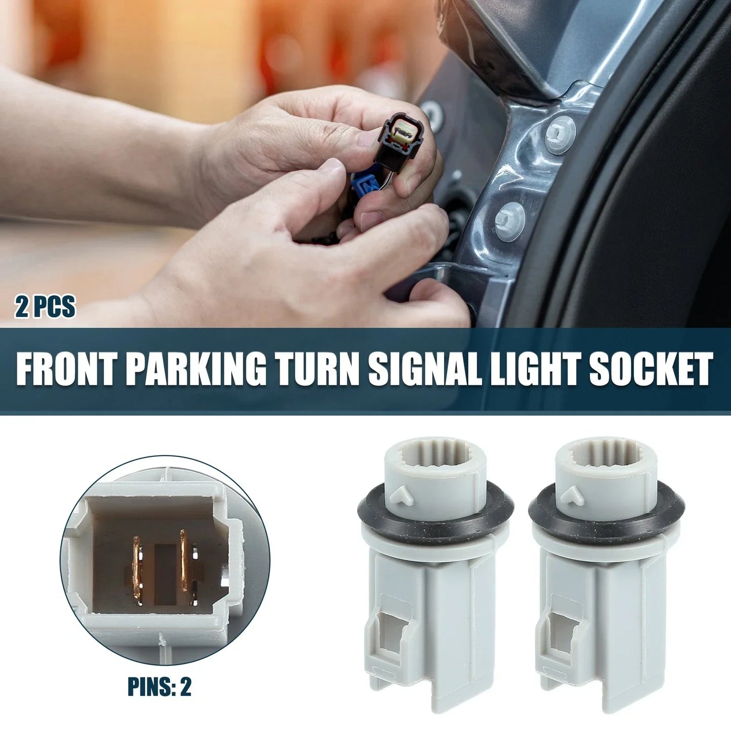 2 x Side Marker Light Sockets for Honda Civic (Fits Various Years)