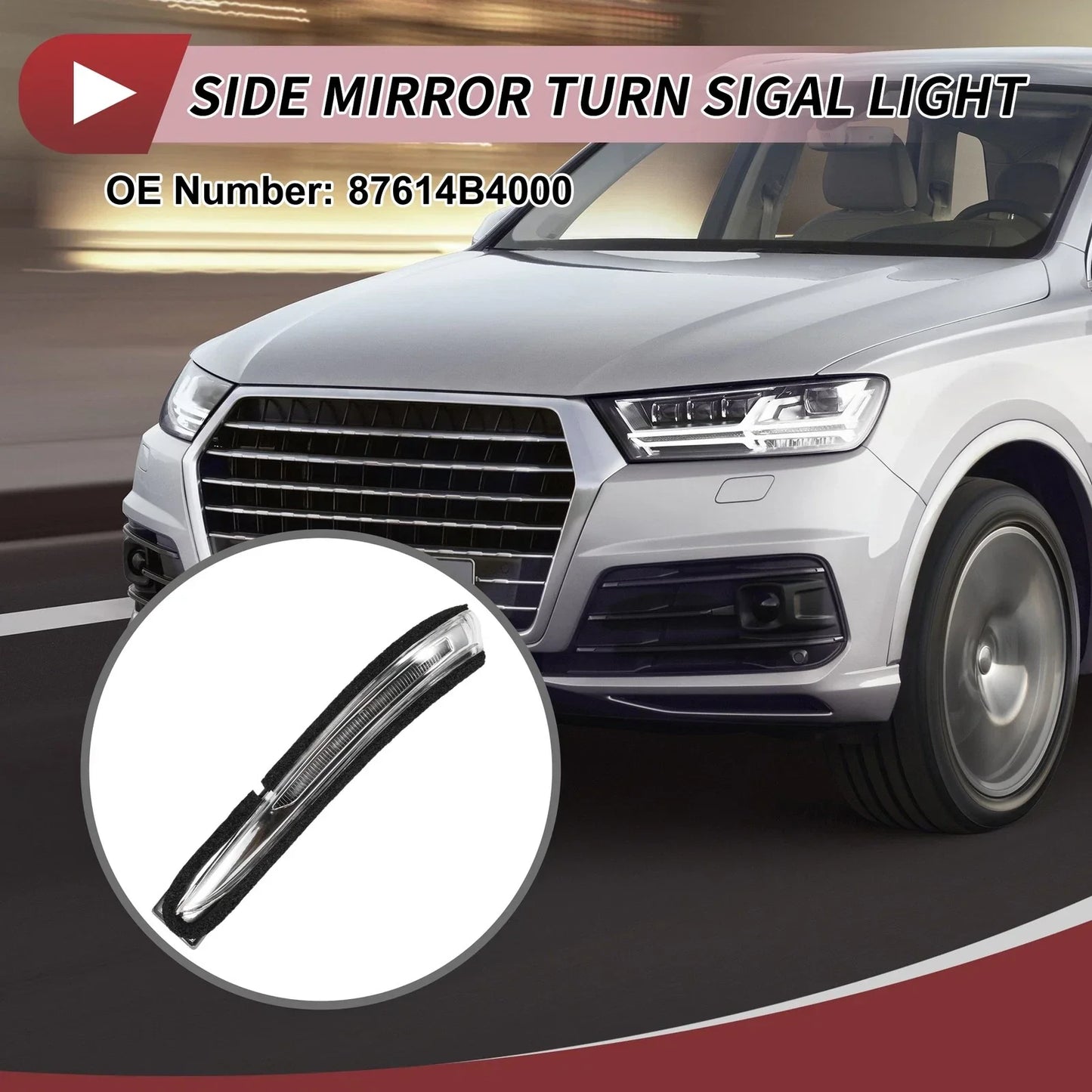 Car Mirror Turn Signal Light for Hyundai I10 Left LED (2014-2017)