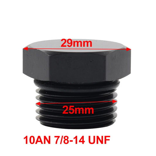 Aluminum 10AN Block Off Cap ORB Plug Male Fitting Adapters
