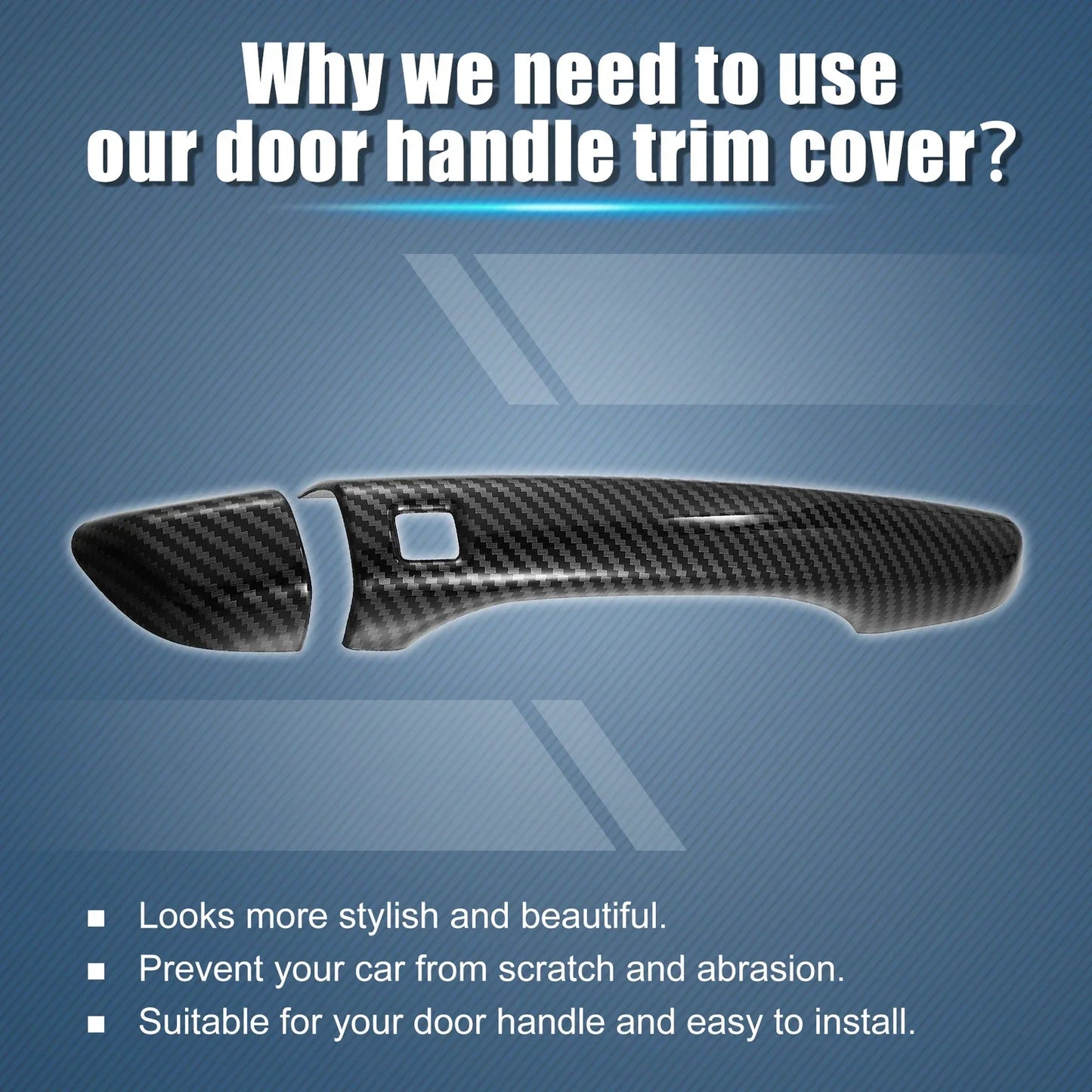 8pcs Side Door Handle Cover Trim for Hyundai Elantra (2017-2020)
