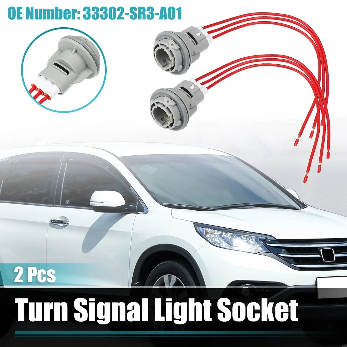 Turn Signal Light Socket Connector for Honda (33302-SR3-A01)