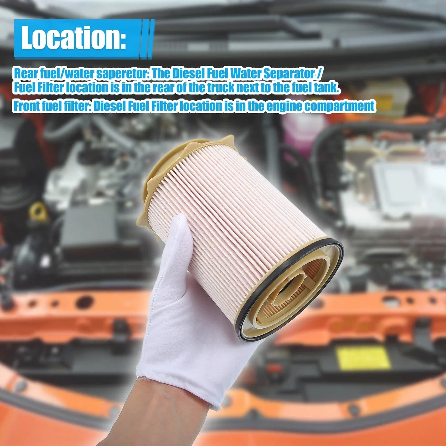 6.7L Fuel Filter Water Separator for Dodge Ram 2500 3500 4500 5500 (2007-2023)