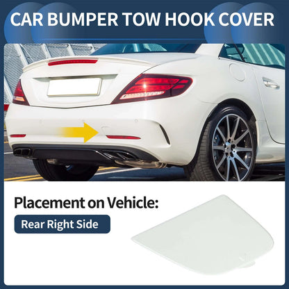 Rear Bumper Tow Hook Cover for Mercedes-Benz W172 (2012-2019) Diamond White