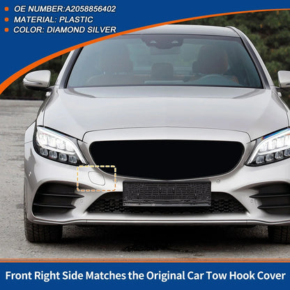 Car Bumper Tow Hook Cover for Mercedes-Benz (2019-2023) Diamond Silver