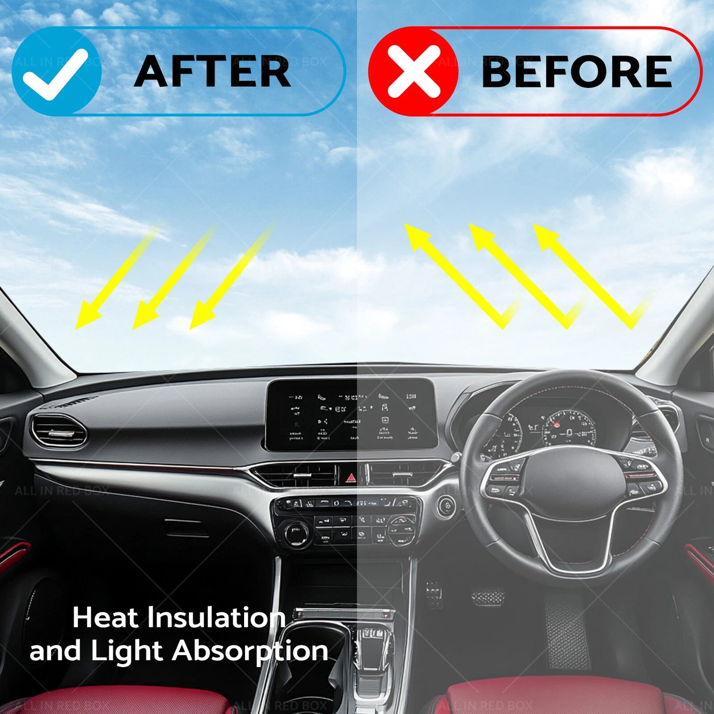 Non-Slip Dashboard Cover for Kia Cerato 2019-2024 Black
