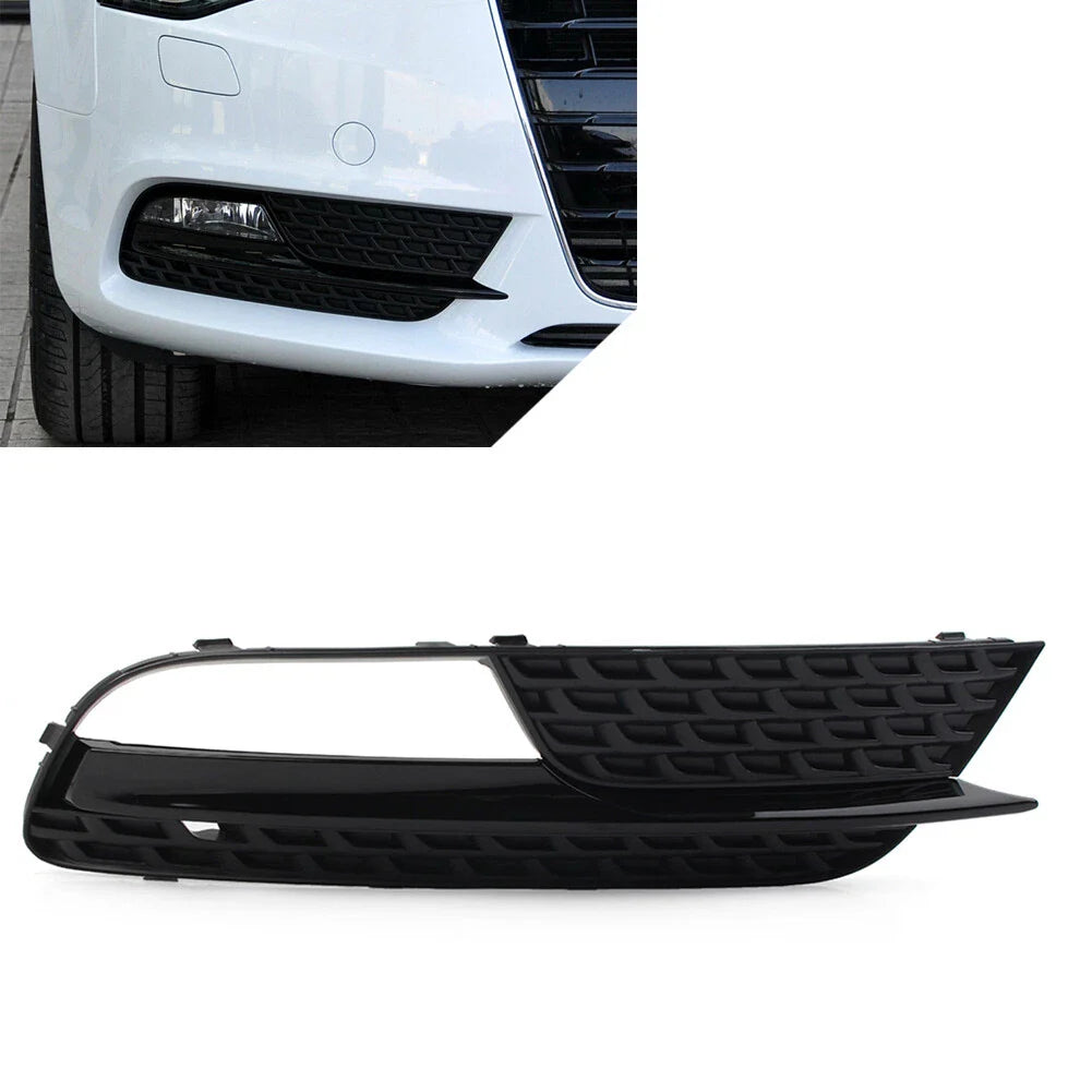 Black ABS Front Bumper Fog Light Grille Cover for Audi A5 (2012-2016)