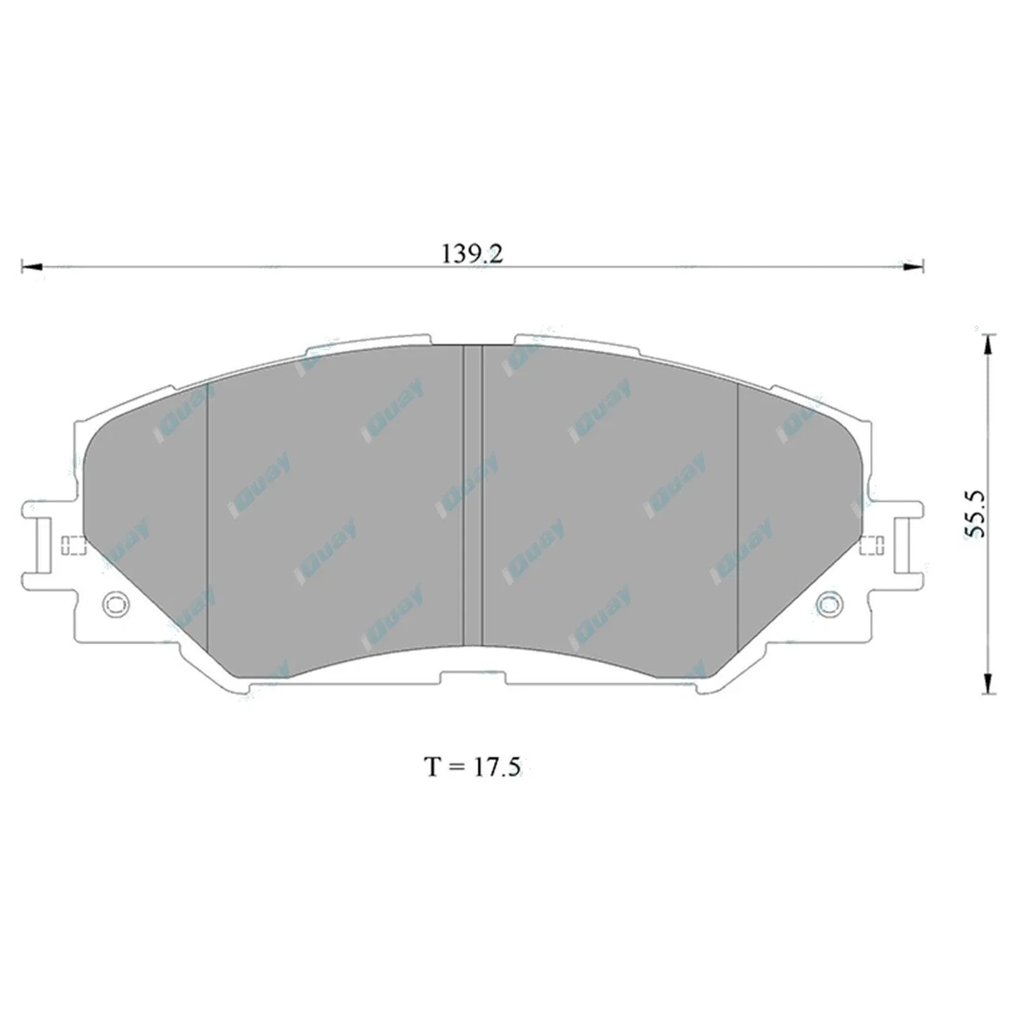 Bremtec Front Disc Brake Pads Set for Toyota Corolla ZRE152R ZRE153R ZRE182R (2007-2019)