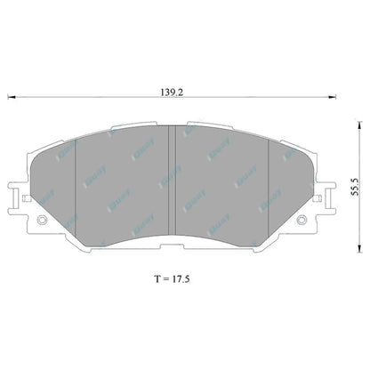 Bremtec Front Disc Brake Pads Set for Toyota Corolla ZRE152R ZRE153R ZRE182R (2007-2019)