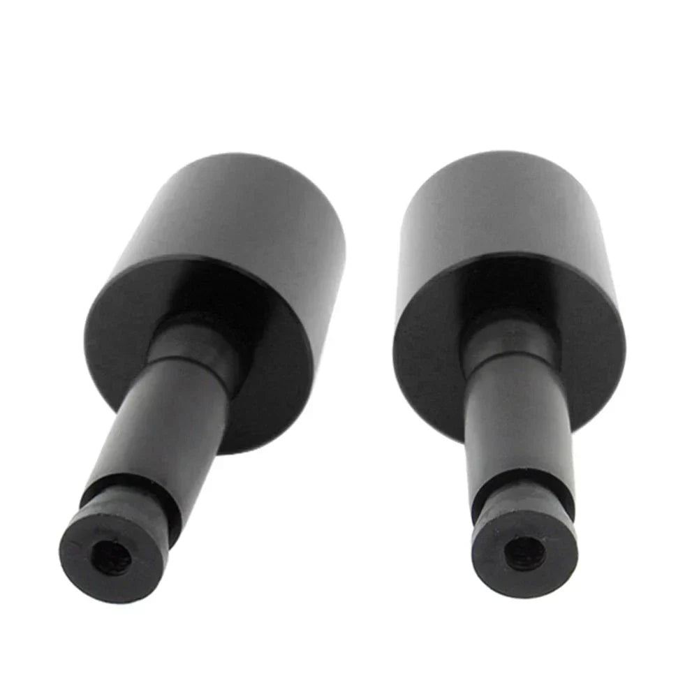1.5" Black Handlebar Grips & End Caps for Universal Motorcycle