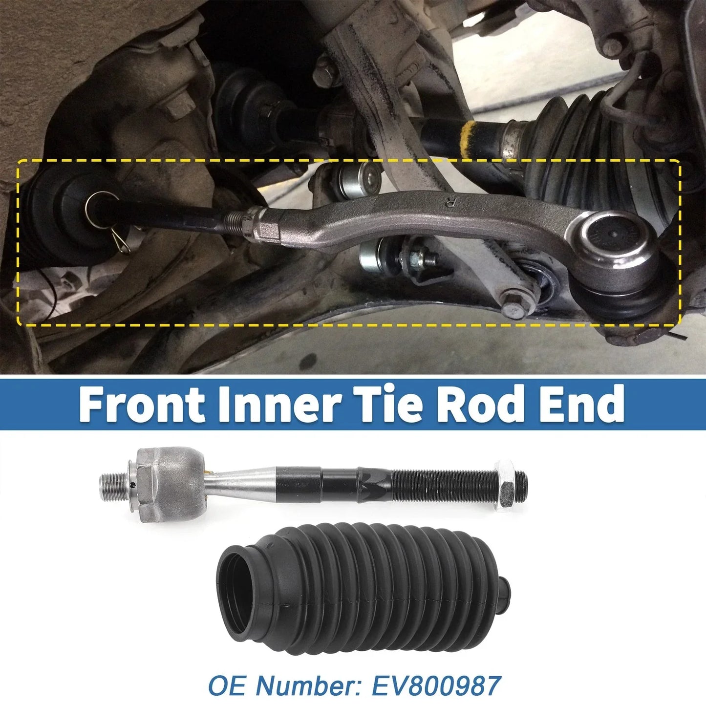 4 x Front Inner Tie Rod End Links for Jeep Grand Cherokee (2011-2015)