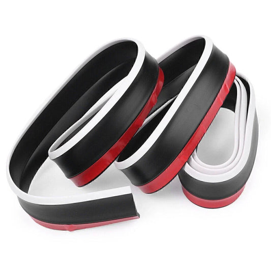 2.5M White Lower Lip Protector Strip Bumper Guard for Car (No Year Specified)