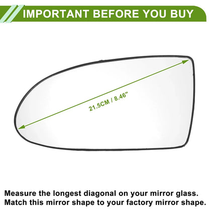 Heated Left Side Mirror Glass for Hyundai Accent (2005-2009)