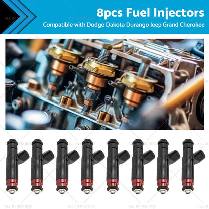8PCS Fuel Injectors for Dodge Ram, Jeep Grand Cherokee (2001-2003)