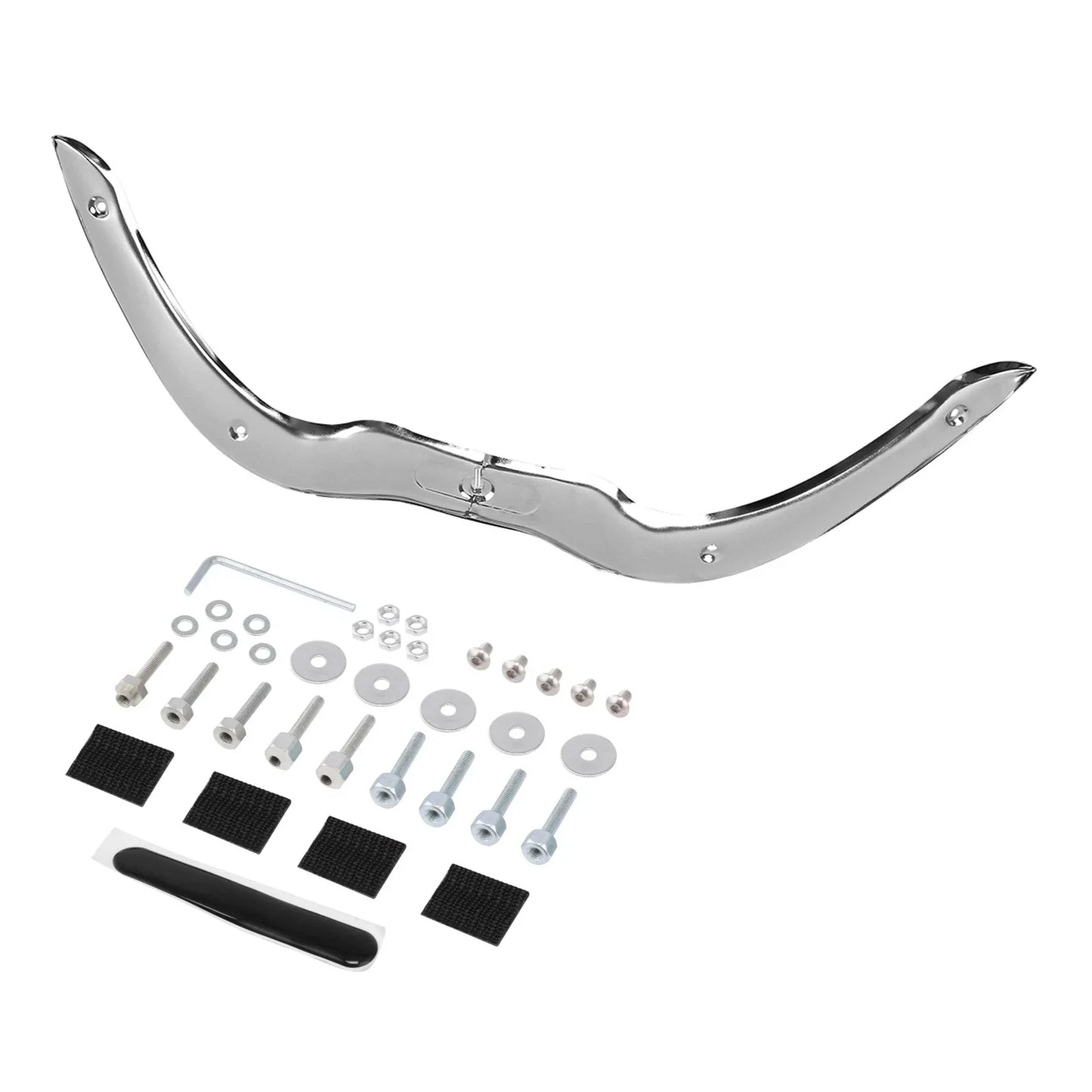 Chrome/Black Windshield Trim for Harley Touring Road Glide (2004-2013)