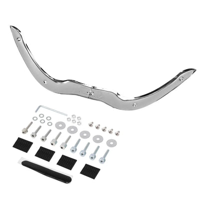 Chrome/Black Windshield Trim for Harley Touring Road Glide (2004-2013)