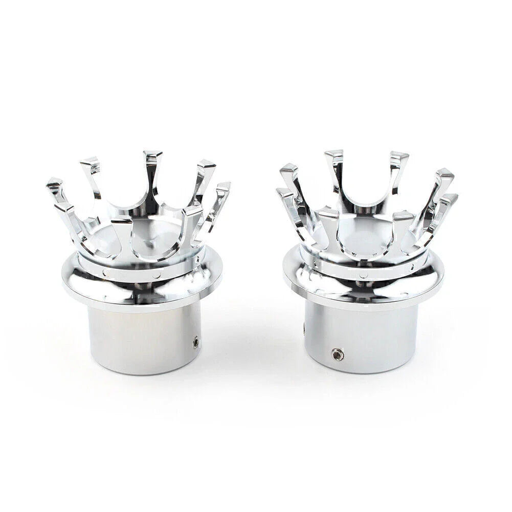 Front Axle Nut Cover Silver Bolt Cap for Harley XL 1200 Dyna Touring (2004-2023)