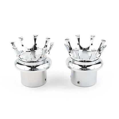 Front Axle Nut Cover Silver Bolt Cap for Harley XL 1200 Dyna Touring (2004-2023)