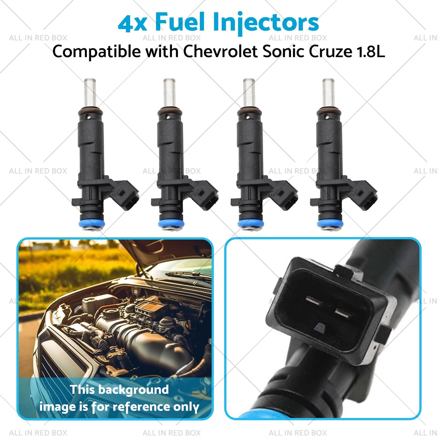 4 x Fuel Injectors for Chevrolet Sonic, Cruze 1.8L (2011-2016)