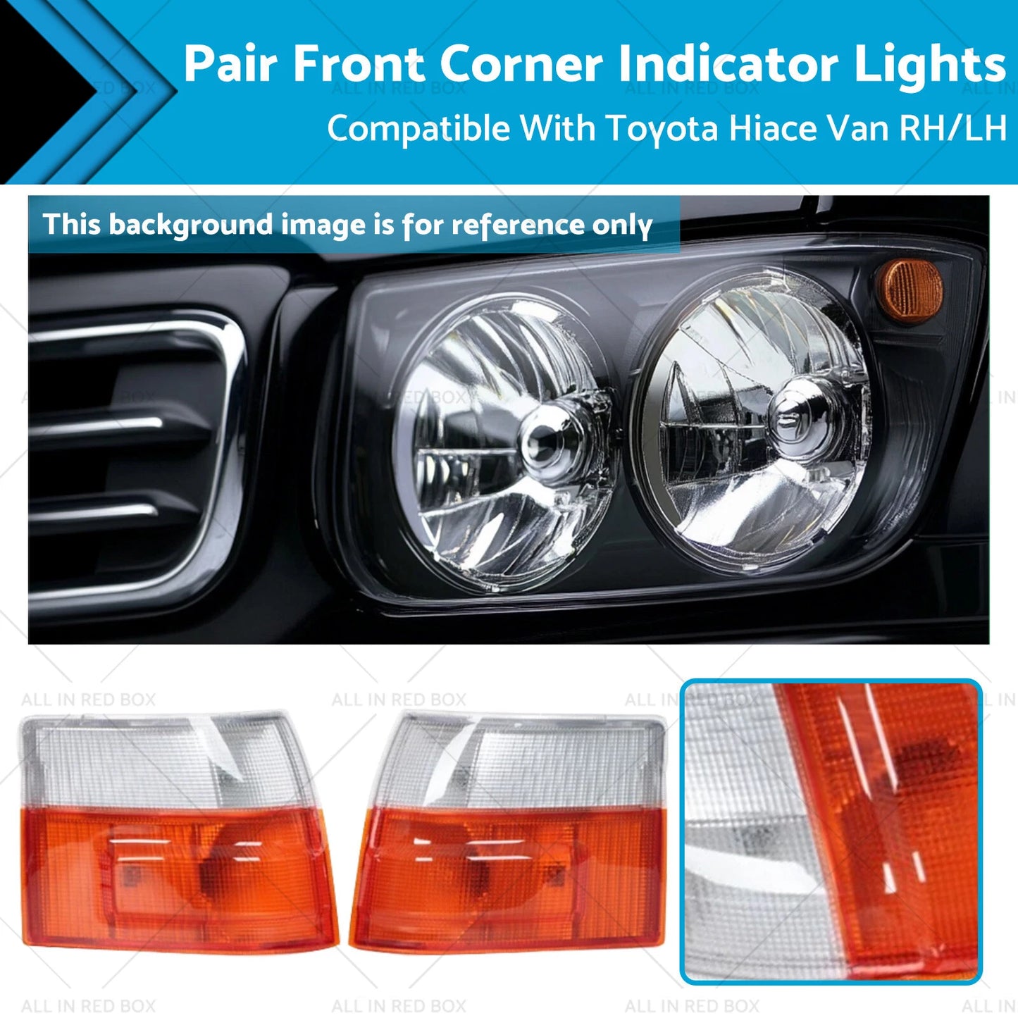 Front Corner Indicator Lights for Toyota Hiace Van (1989-2005)  RH/LH