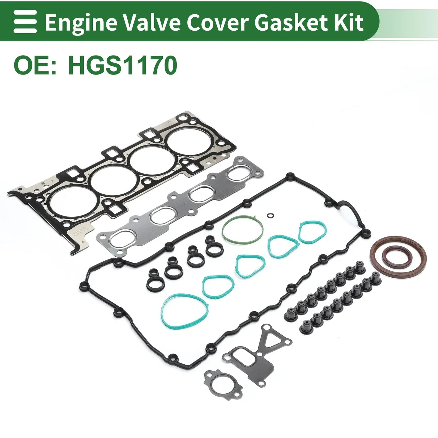 Engine Valve Cover Gasket Kit for Dodge Dart 1.4L 2.0L 2.4L (2013-2016)