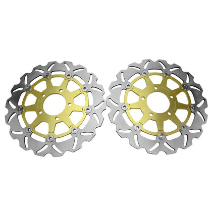Steel Brake Discs Rotors Pads for Suzuki GSXR 600/750 (2004-2005) 3 x PCS