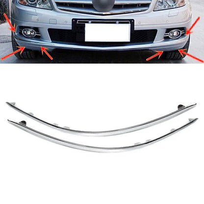 Front Bumper Chrome Trim for Mercedes C Class W204 (2007-2010)
