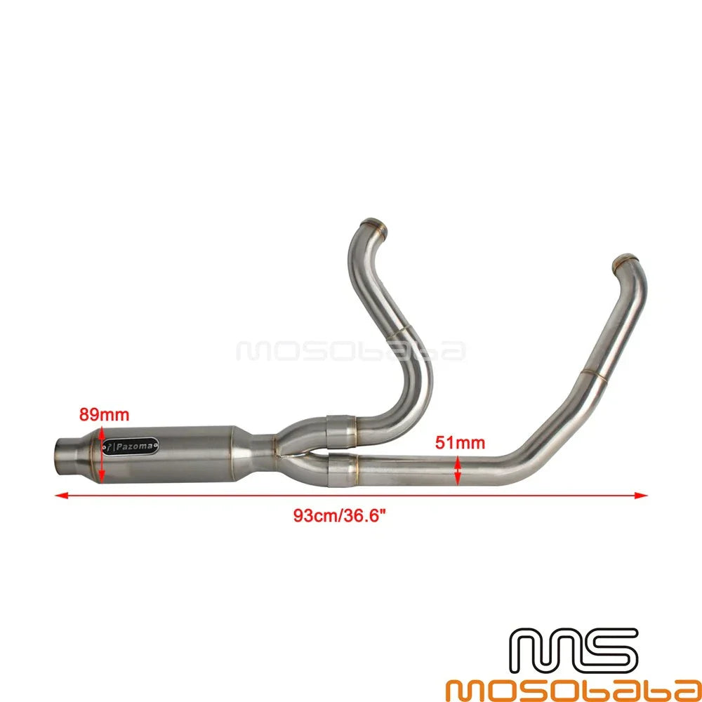 Exhaust Muffler Pipe for Harley Touring Electra Glide Road King Road Glide (17-23)