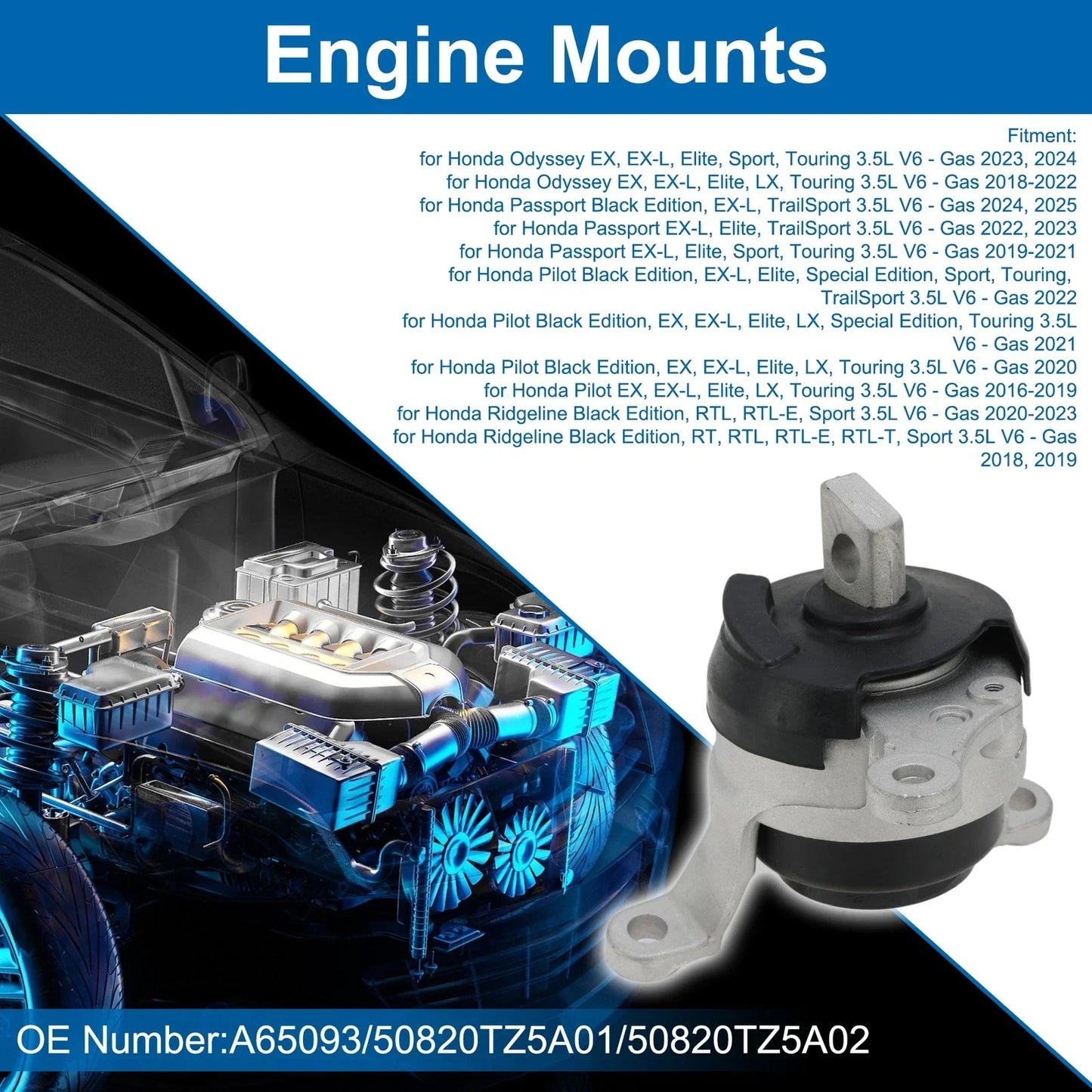 Engine Motor Mount for Honda Odyssey EX 3.5L V6 (2023-2024)
