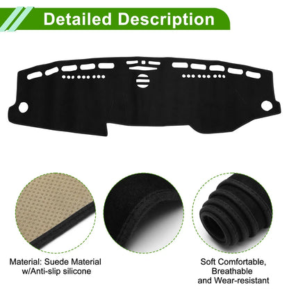 Dashboard Cover Mat for Mercedes E-Class 2010 Sun Protector Pad Black