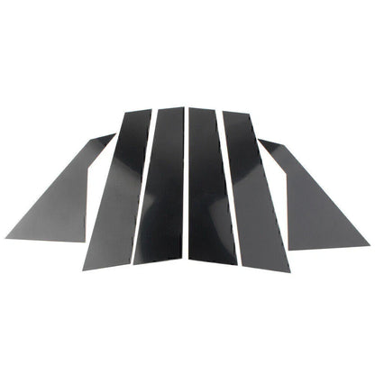 6 x Gloss Black Pillar Post Trim for Kia Forte (2019-2024)