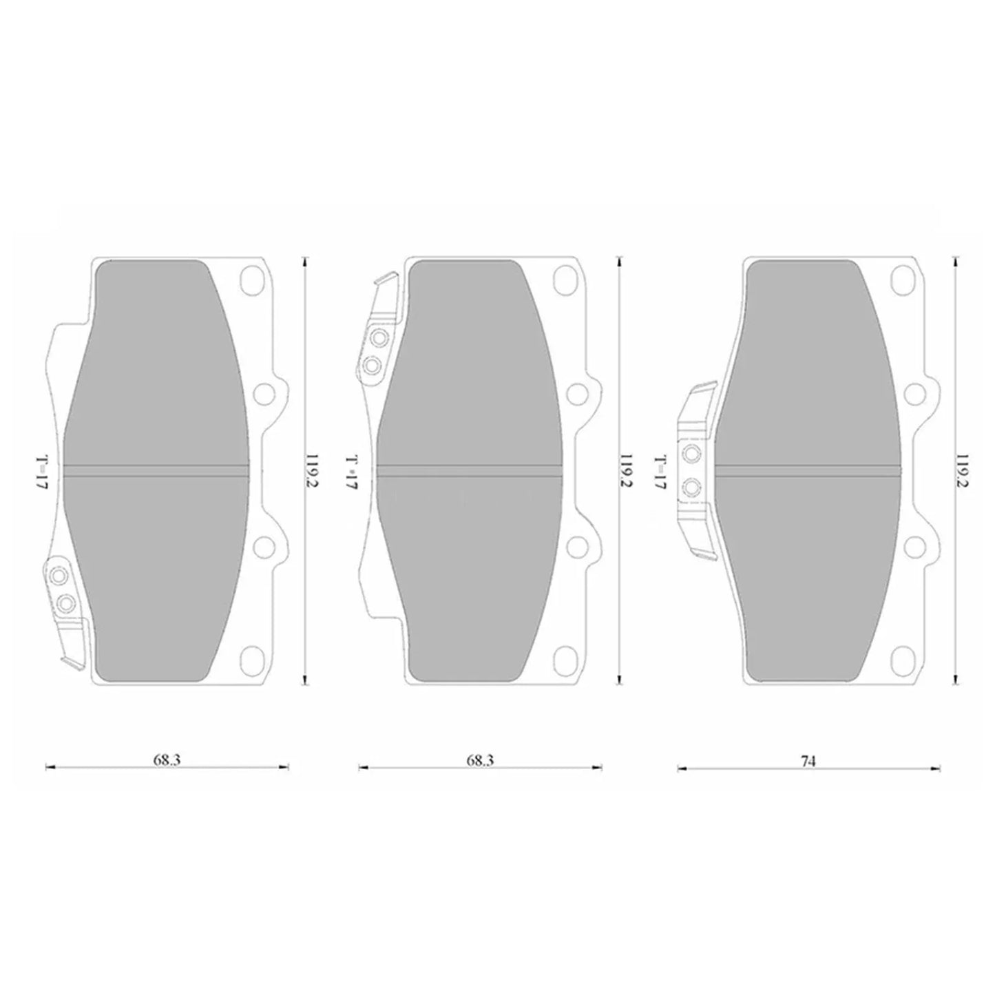 Front Disc Brake Pads Set for Toyota Prado 90 Series 1996-2002 (2 x Pads)