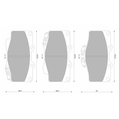 Front Disc Brake Pads Set for Toyota Prado 90 Series 1996-2002 (2 x Pads)