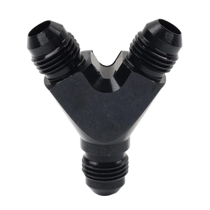 6AN AN6 Black Fuel Block Flare Union Fitting Adapter for Car