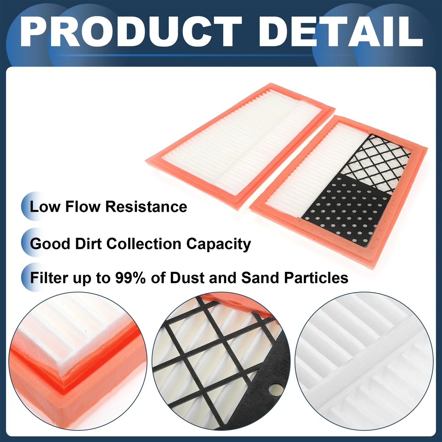 Engine Air Filter for Mercedes-Benz CLS500 (2006-2011) - 1 Pair