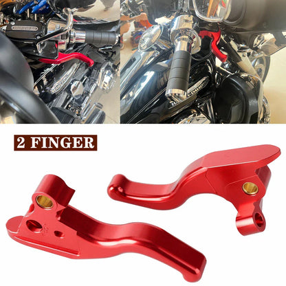 Finger Clutch & Brake Levers Red for Harley Touring Road Glide FLTRU FLHR (2009-2023)