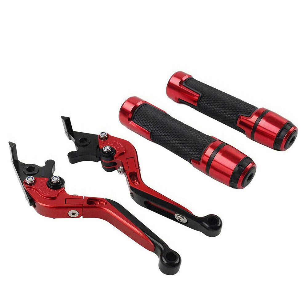 Red Extendable Brake Clutch Levers Grip Set for Yamaha TMAX 500 560
