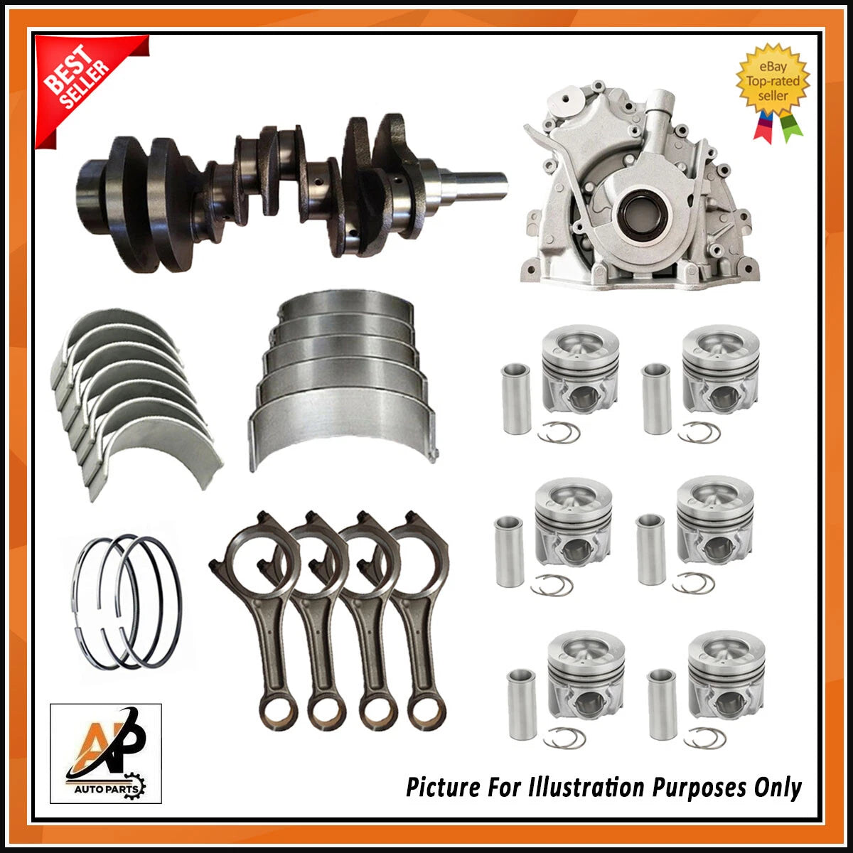 Crankshaft Rebuild Kit with Bearings for Land Rover Jaguar 3.0D (2000–2010)