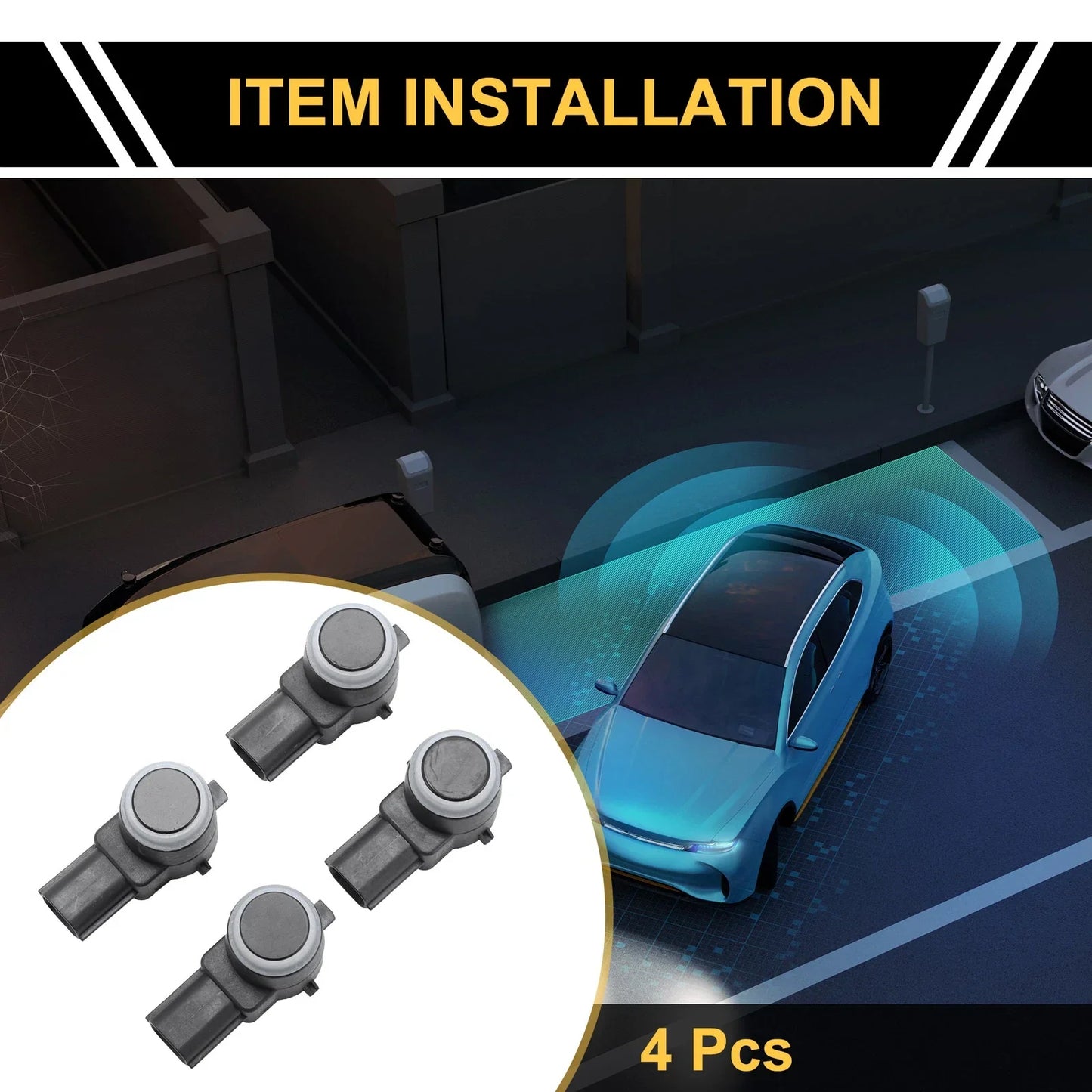 4 Pcs Bumper Reverse Backup Parking Sensors for Ram 1500 2500 3500 (2013-2023)